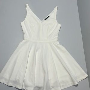 Lulus- Darling Delight White Skater Dress (SIZE XS)
